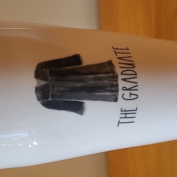 RAE DUNN 'GRADUATE' Artisan Collection White Ceramic Travel Tumbler Mug With Lid - Picture 7 of 14